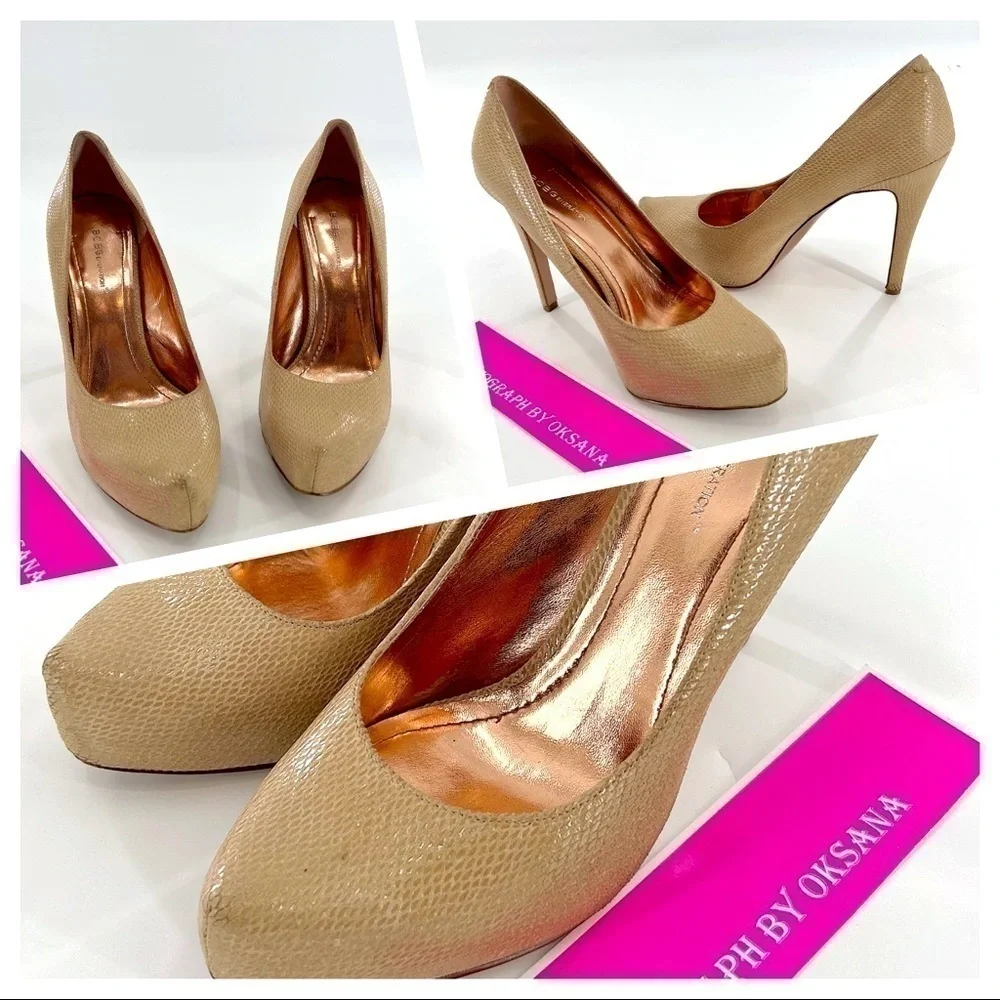 BCBGeneration  Cashew / Sandalwood Snake Bg-parade Platforms Size: US 9.5 B
